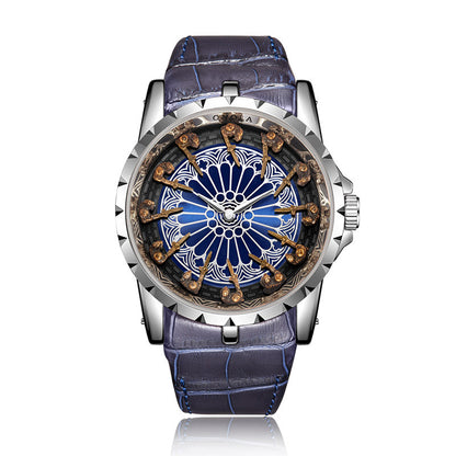Medieval Style Men Waterproof Quartz Watch, Twelve Knight Design, Classic Gift for Him, Luxury Retro Timepiece