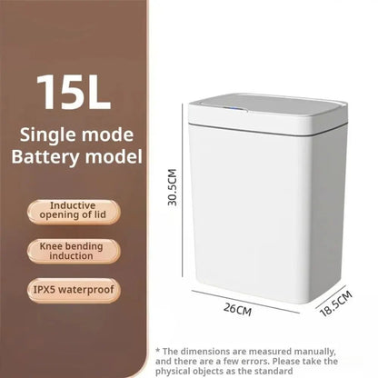 15L Motion Sensor Trash Can With Automatic Lid And Waterproof Design For Kitchen Or Bathroom 7