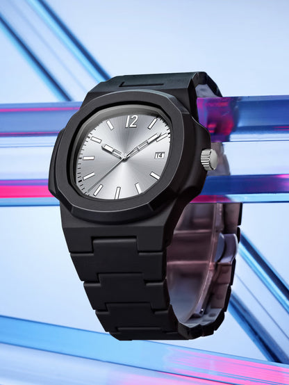TOMI Mens Fashion Quartz Watch with Calendar, Simple Dial, Gift Box for Men, Multifunctional Style, Adjustable Strap