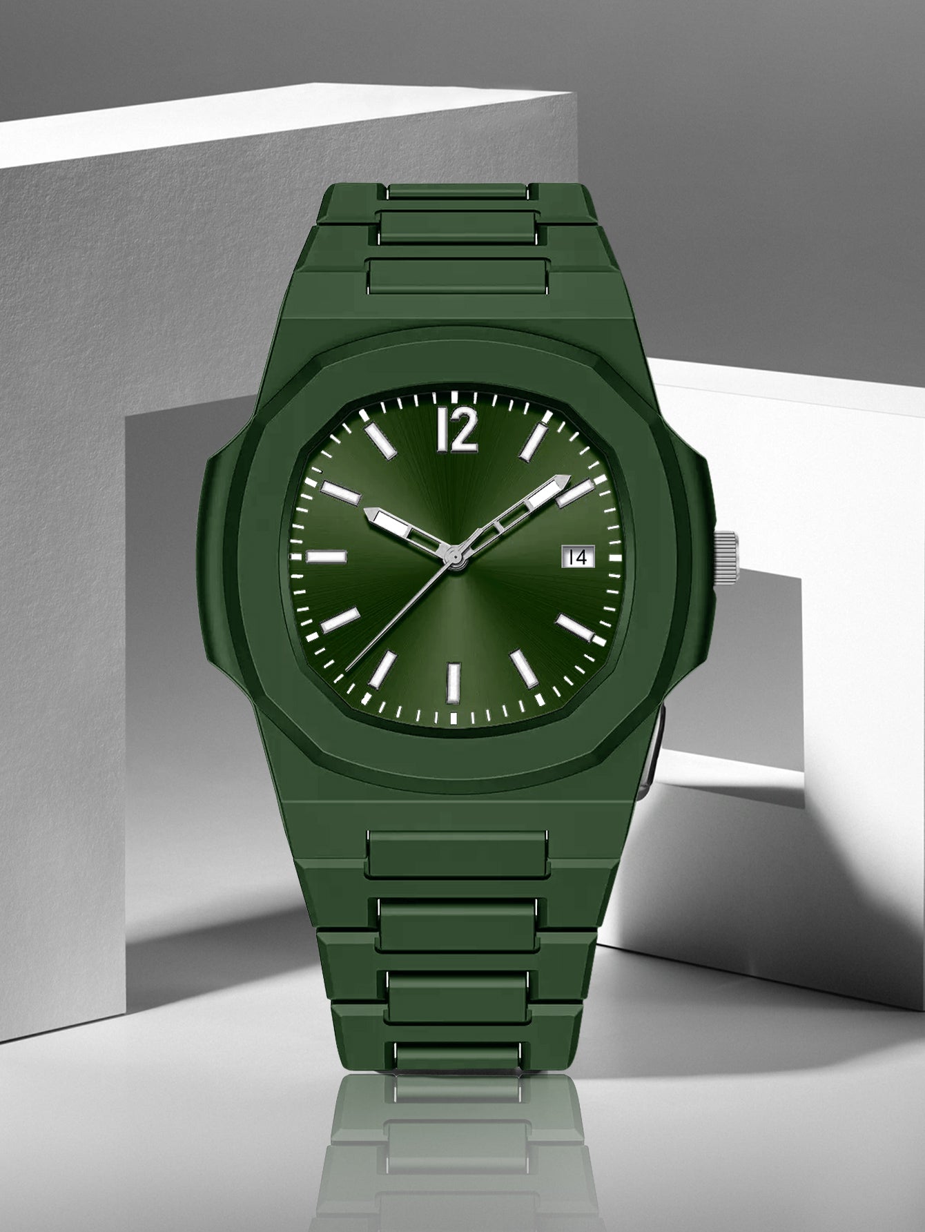 TOMI Mens Fashion Quartz Watch with Calendar, Simple Dial, Gift Box for Men, Multifunctional Style, Adjustable Strap