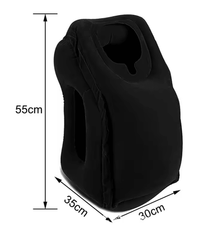 Inflatable Chin Support Travel Pillow Air Cushion For Neck And Headrest 2