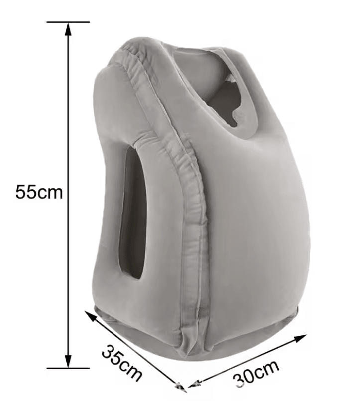 Inflatable Chin Support Travel Pillow Air Cushion For Neck And Headrest 5