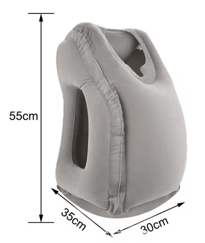 Inflatable Chin Support Travel Pillow Air Cushion For Neck And Headrest 5