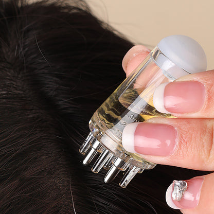 Hexagonal Oil Roller Ball Massage Comb, Scalp Applicator for Hair Regeneration & Relaxation, Styling Comb