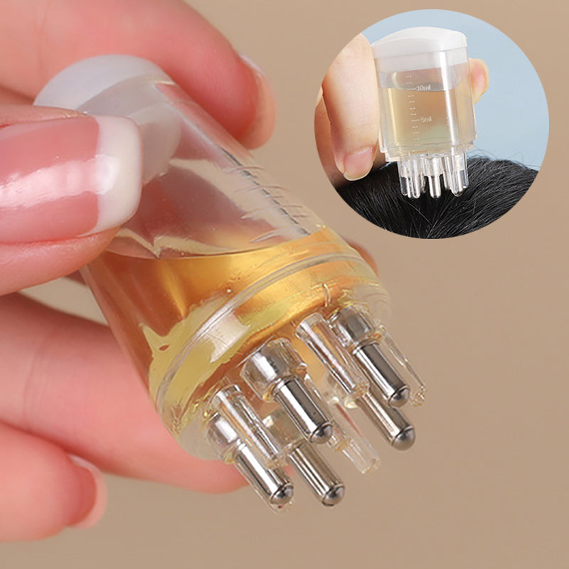 Hexagonal Oil Roller Ball Massage Comb, Scalp Applicator for Hair Regeneration & Relaxation, Styling Comb