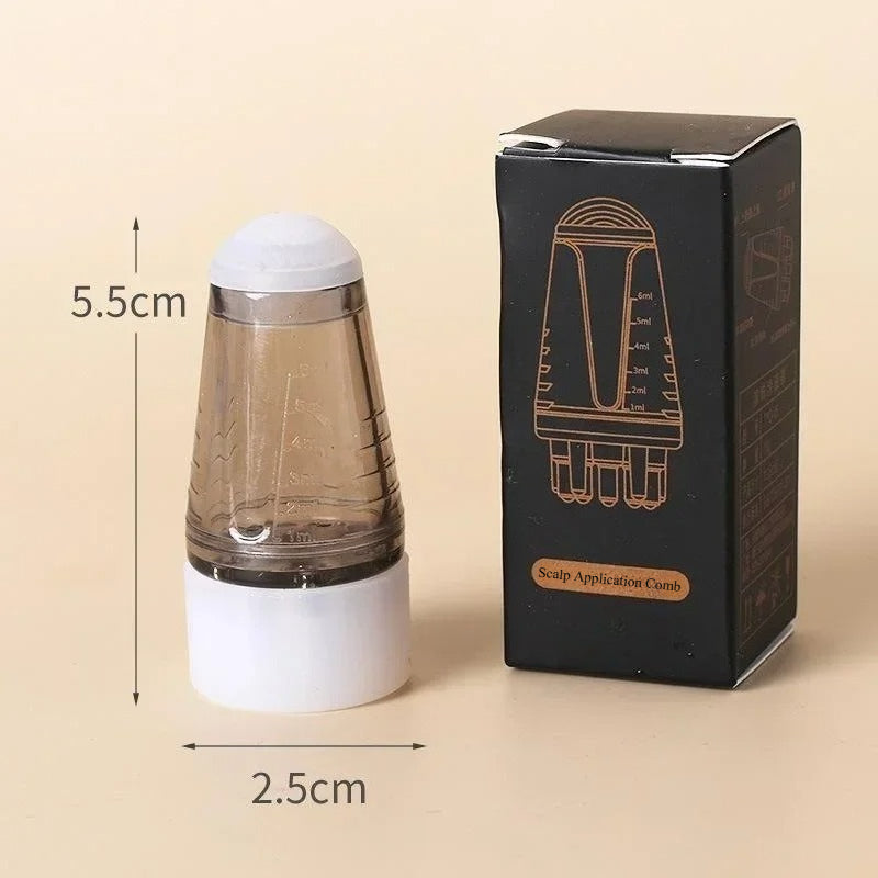 Hexagonal Oil Roller Ball Massage Comb, Scalp Applicator for Hair Regeneration & Relaxation, Styling Comb