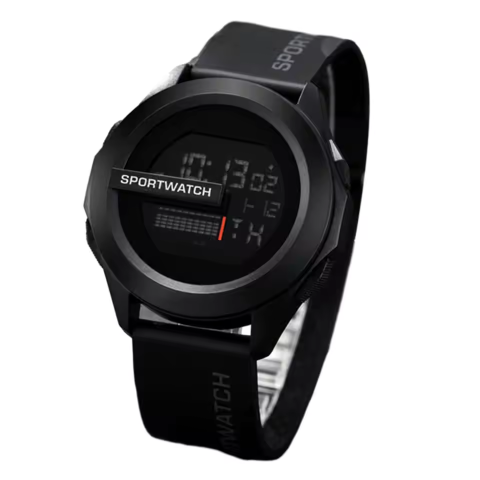 Waterproof Fitness Sports Watch for Men, LED Digital Display, Multifunction Alarm Clock Electronic Watch
