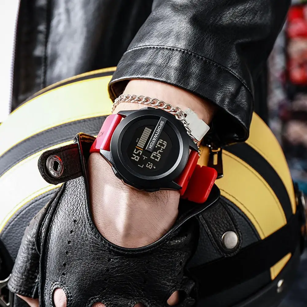 Waterproof Fitness Sports Watch for Men, LED Digital Display, Multifunction Alarm Clock Electronic Watch