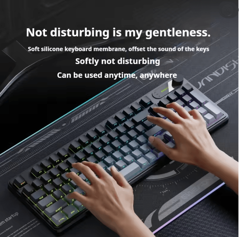 EWEADN GS75 RGB Gaming Keyboard With Knob And Side Printed Gradient Keycaps 1