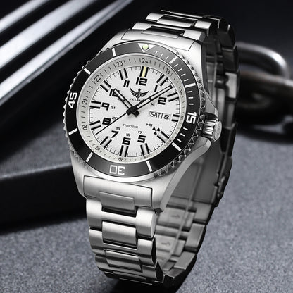Automatic Mechanical Watch 44mm, Japan 8205 Movement, Men Diver Luxury Watch, 300M Waterproof Luminous