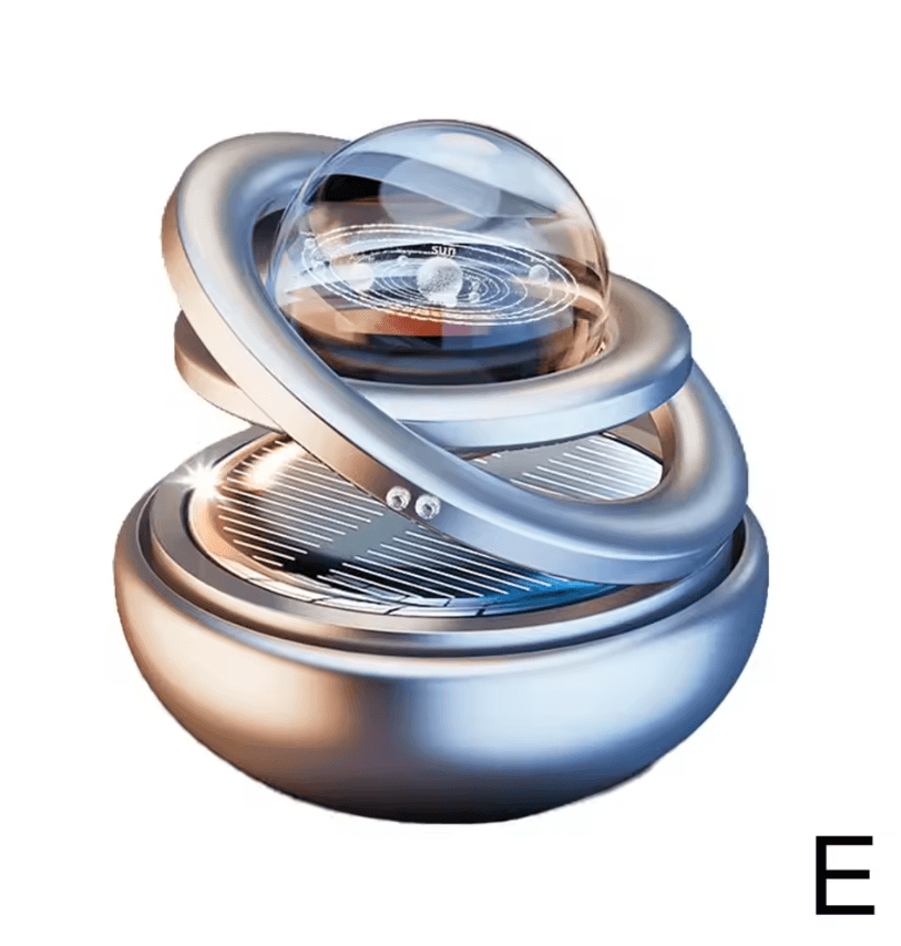 Solar Car Aromatherapy Ornament With Rotating Crystal Ball Diffuser 3