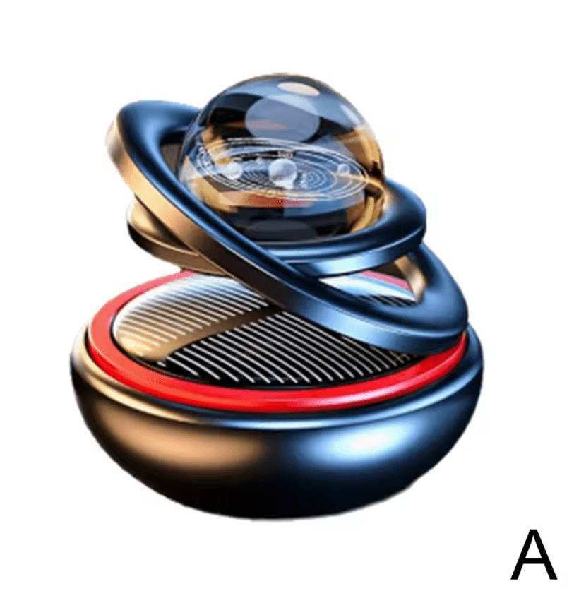 Solar Car Aromatherapy Ornament With Rotating Crystal Ball Diffuser 4