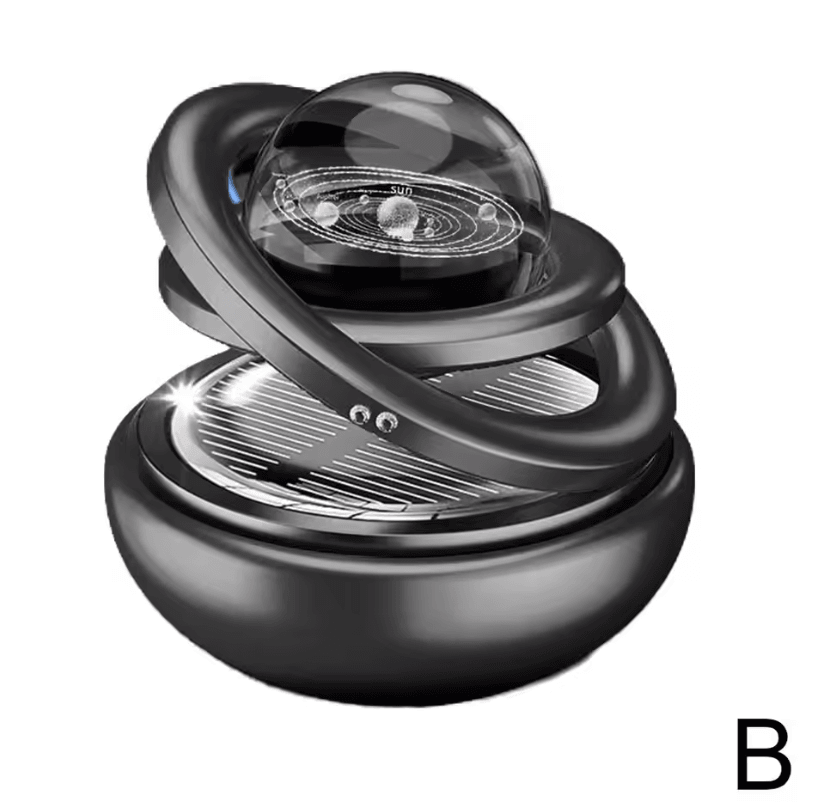Solar Car Aromatherapy Ornament With Rotating Crystal Ball Diffuser 5