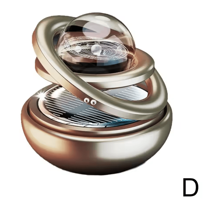 Solar Car Aromatherapy Ornament With Rotating Crystal Ball Diffuser 7