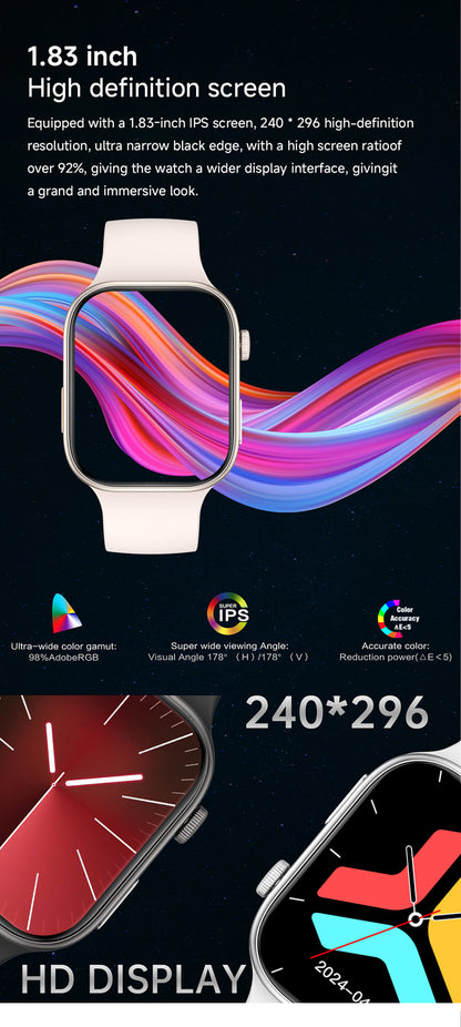 HD Screen Smartwatch, Bluetooth Call Fitness Tracker, Sleep and Health Monitor for Women, Men, Gift