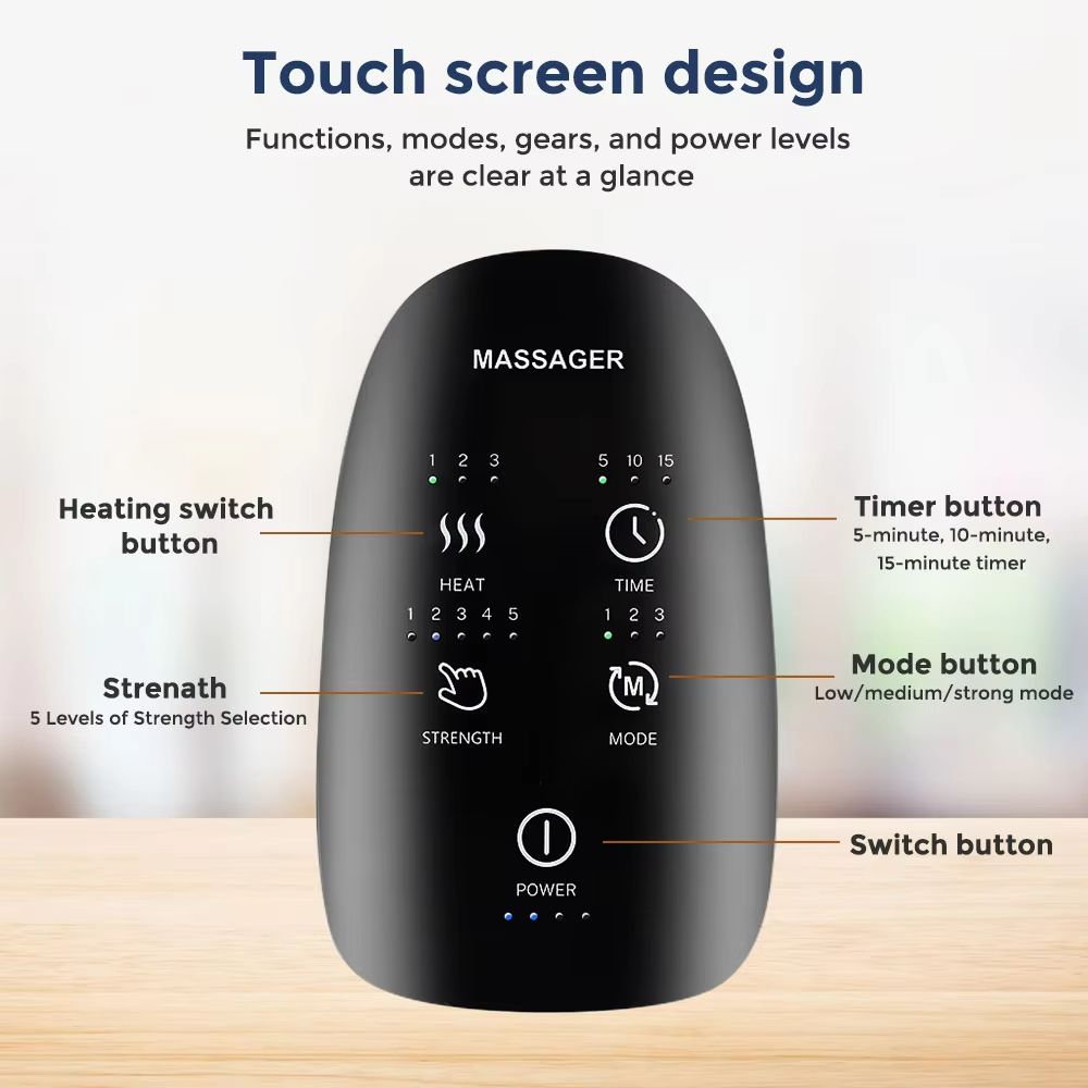 ThermaPalm Airbag Hand Massager  Deep Kneading  Heated Palm Compression 4