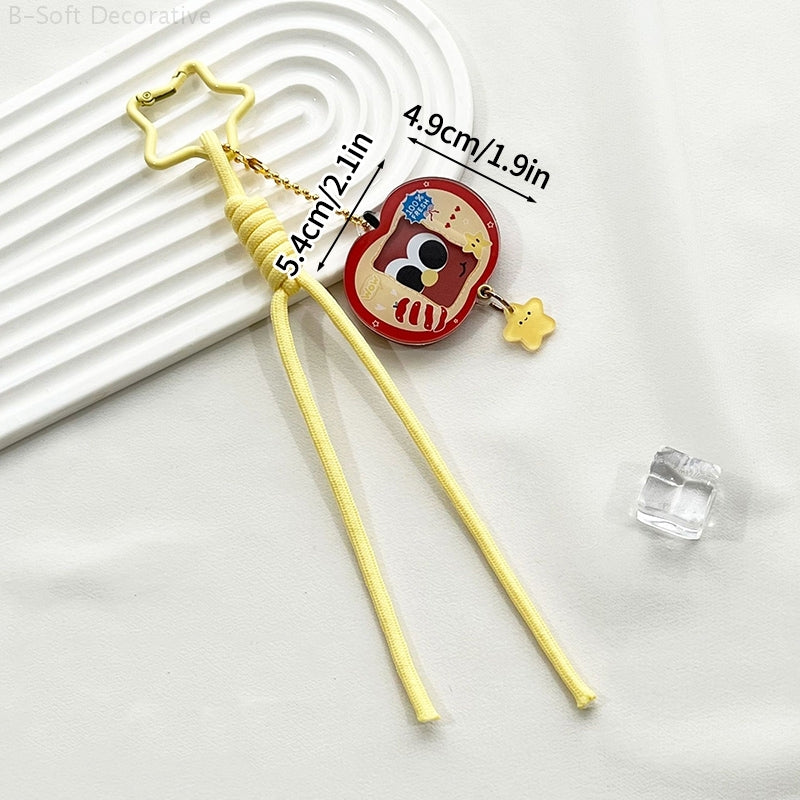 Acrylic Kpop Idol Photocard Holder Photo Card Protector Cover with Keychain, Cartoon Apple Shaped Mini Album for Bag