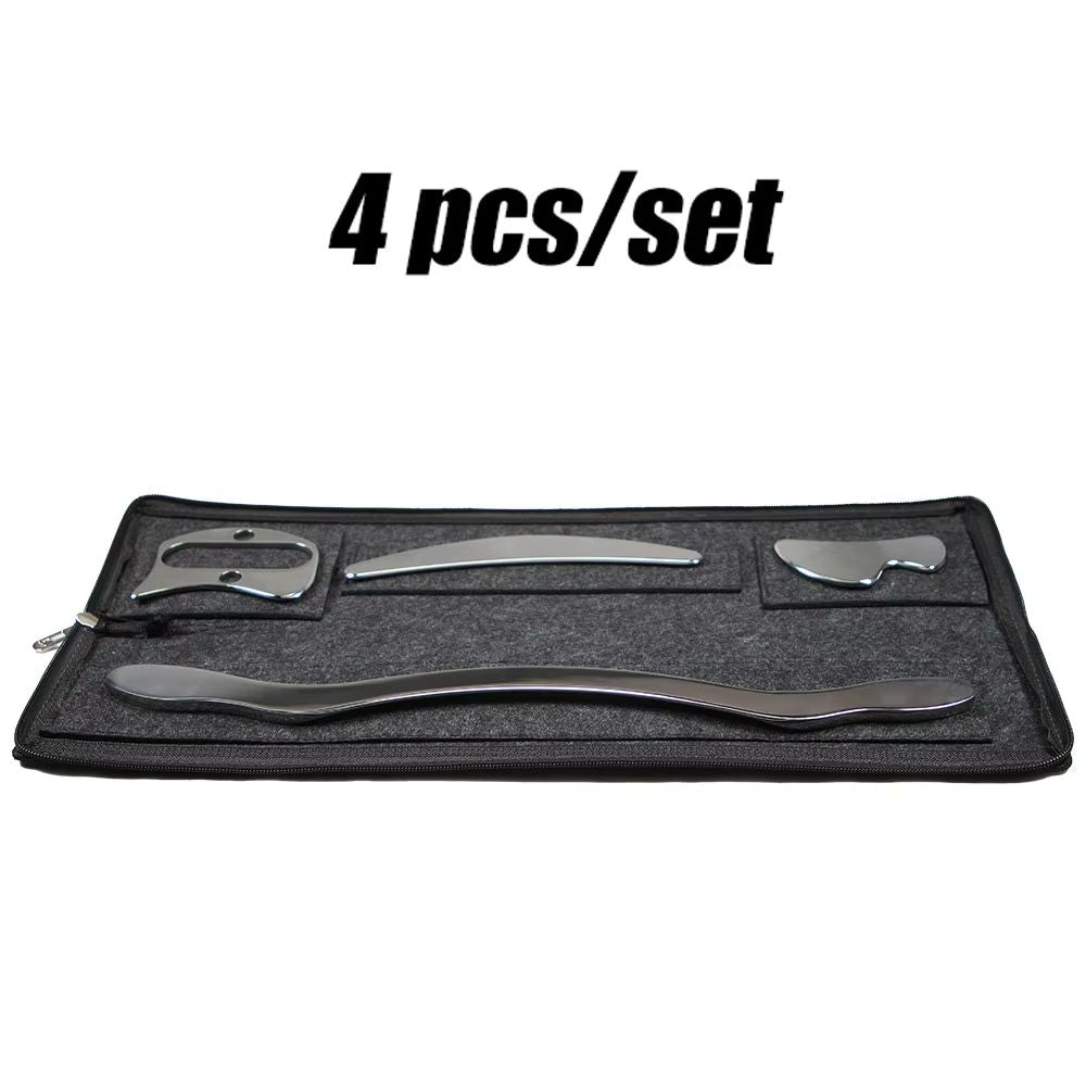Professional Stainless Steel Gua Sha Set MultiShape Muscle Scraper Tools For Full Body Relief 7