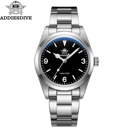 Men Luxury Stainless Steel Quartz Watch, Sapphire Glass, Luminous Dial, 100m Waterproof Reloj Hombre by Top Brand