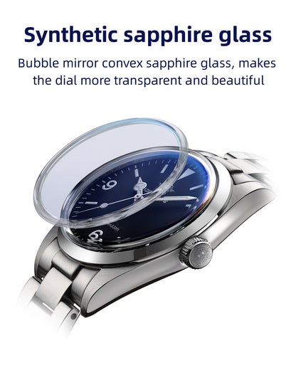 Men Luxury Stainless Steel Quartz Watch, Sapphire Glass, Luminous Dial, 100m Waterproof Reloj Hombre by Top Brand