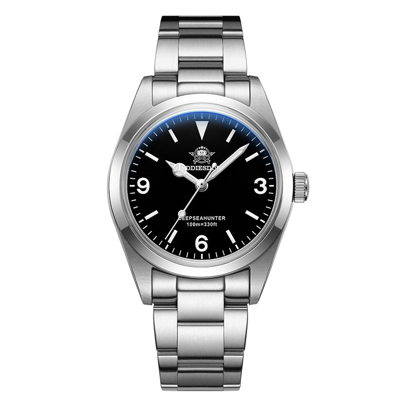 Men Luxury Stainless Steel Quartz Watch, Sapphire Glass, Luminous Dial, 100m Waterproof Reloj Hombre by Top Brand