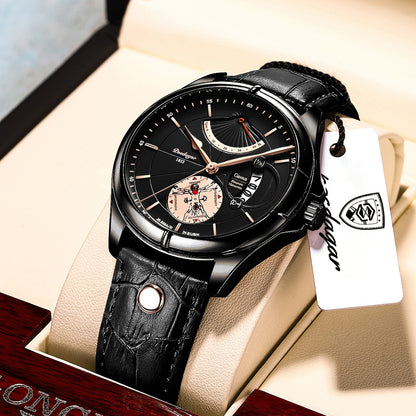 Luxury Business Men Quartz Wristwatch Waterproof Luminous Date Leather Man Watch Fashion Reloj Homb 10