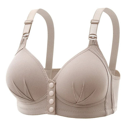 Front Buckle Push Up Bra for Women Comfortable Adjustable Thin Cup