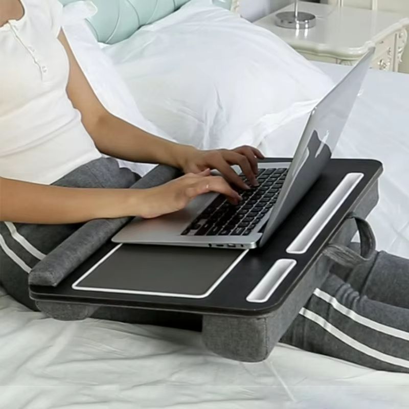 HomeEase SofaBed Laptop Desk With Embedded Mouse Pad  Antislip Double Groove Bar 2