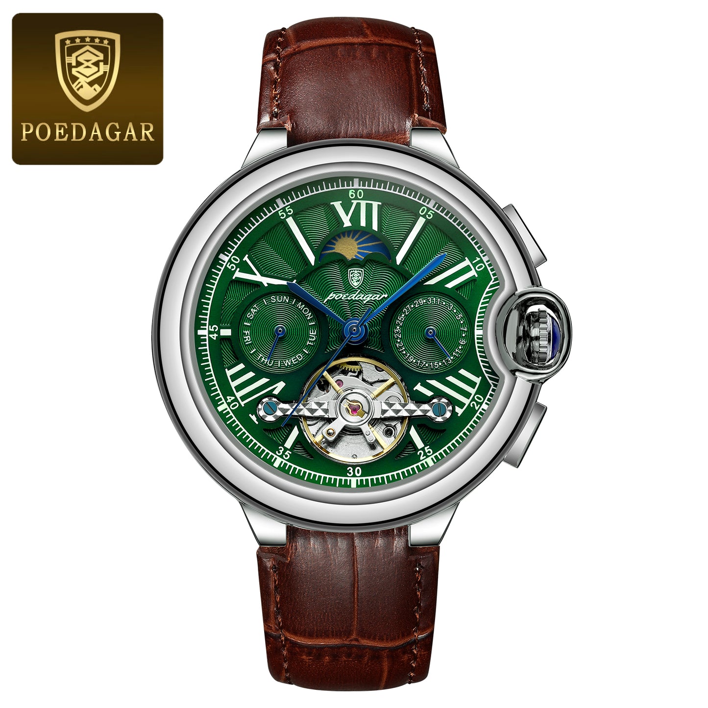 Luxury Man Watch With Hollow Tourbillon Automatic Mechanical Watch For Men Waterproof Stainless Ste 10