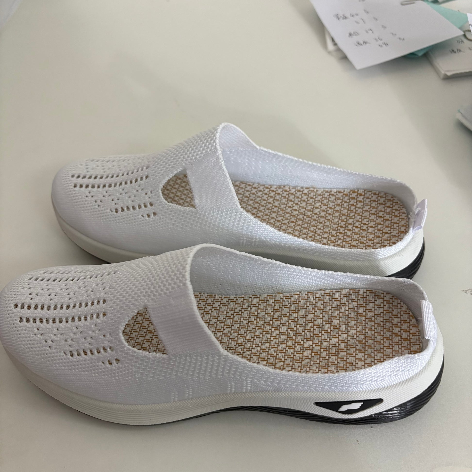 Women Slip On Canvas Summer Slippers Ventilated Half Slipper Shoes Comfortable Home Footwear Flat L 1