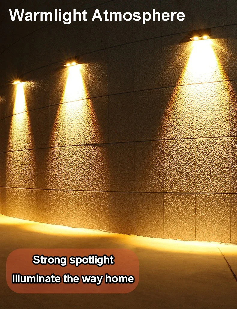 Solar Wall Light Outdoor Porch Lights Waterproof LED Automatic Lighting For Garden Yard Balcony Fen 4