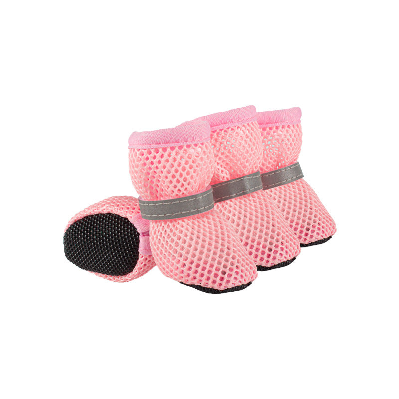 Dog Shoes For Summer Breathable AntiSlip Pet Boots Outdoor WearResistant Dog Booties For Small Medi
