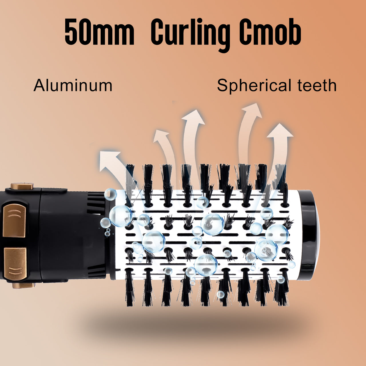 Hatteker Hot Air Brush for Women, EU 4-Head Hair Dryer, Electric Straightener Curler Roller Comb Strong Wind Blower