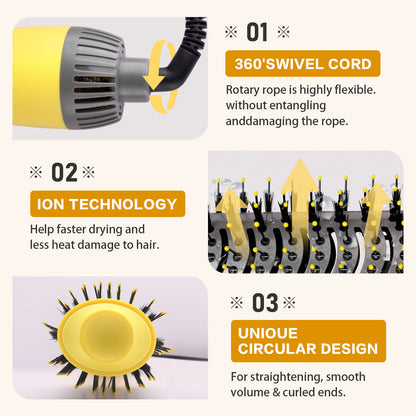 Dual-purpose multifunctional hair dryer, hot air comb negative ion hairstyle comb, gift for female friends