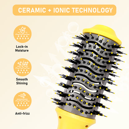 Dual-purpose multifunctional hair dryer, hot air comb negative ion hairstyle comb, gift for female friends