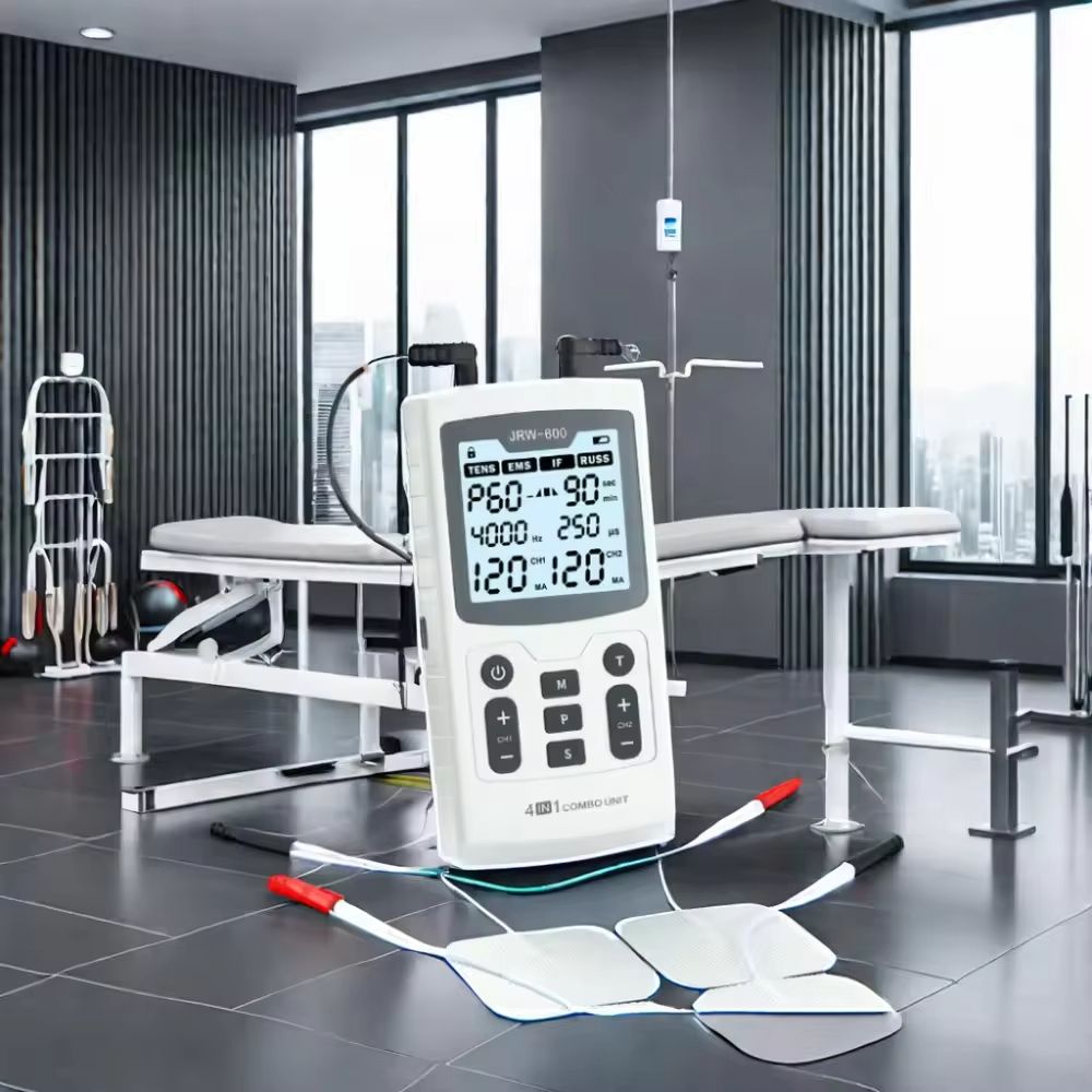 4in1 Electric Muscle Stimulator  EMS TENS IFT RUSS Physiotherapy Device For Pain Relief  Recovery 4
