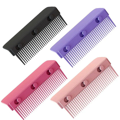 Hair Straightener Comb Flat Iron Comb Attachment, Clip On Grip Comb, Washable Reusable Styling Tool for Smooth Hair