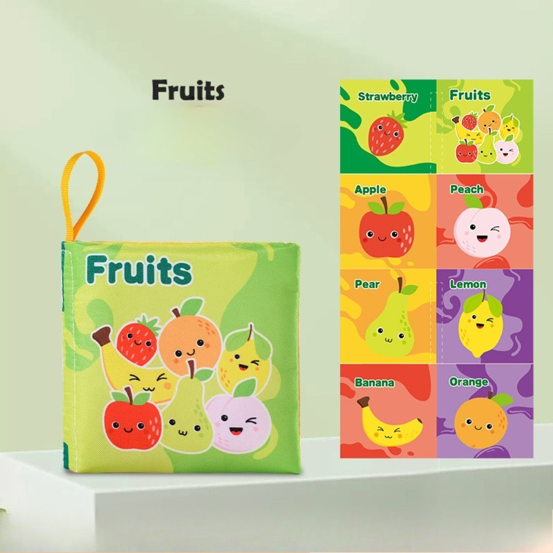Soft Baby Visual Stimulus Cloth Book, Interactive Sensory Activity Fabric Book for Montessori Early Educational Learning