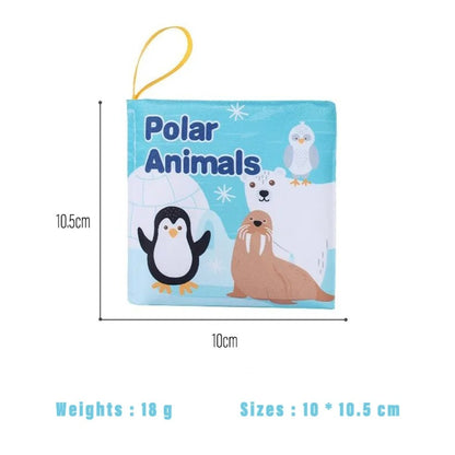 Soft Baby Visual Stimulus Cloth Book, Interactive Sensory Activity Fabric Book for Montessori Early Educational Learning