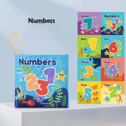 Soft Baby Visual Stimulus Cloth Book, Interactive Sensory Activity Fabric Book for Montessori Early Educational Learning