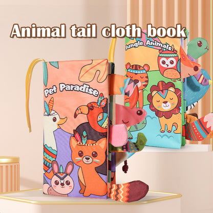 Baby Puzzle Early Education Toys – 3D Animal Cognize Cloth Book, Washable & Tearable Color Cartoon Book for Toddlers