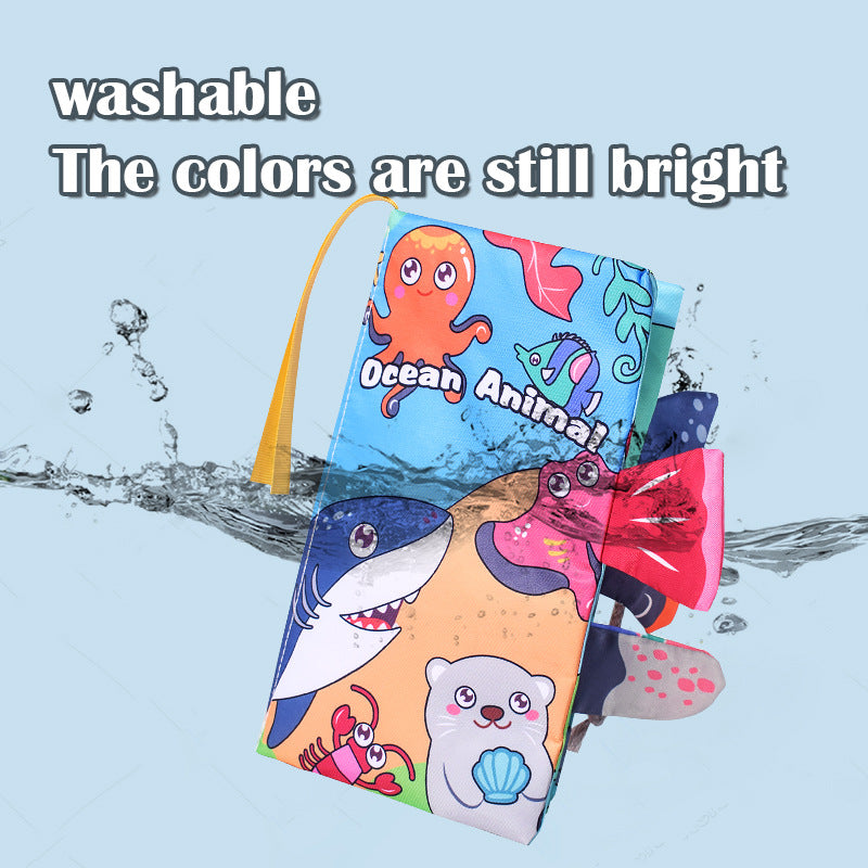 Baby Puzzle Early Education Toys – 3D Animal Cognize Cloth Book, Washable & Tearable Color Cartoon Book for Toddlers