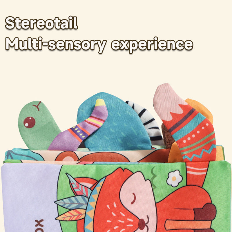 Baby Puzzle Early Education Toys – 3D Animal Cognize Cloth Book, Washable & Tearable Color Cartoon Book for Toddlers