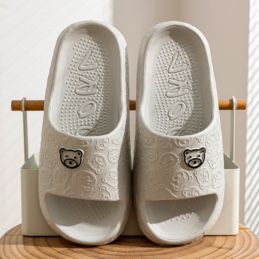 Cute Bear Womens Slippers Summer Indoor Soft Cartoon Sandals Bathroom Antislip Outdoor Couple Shoe  5