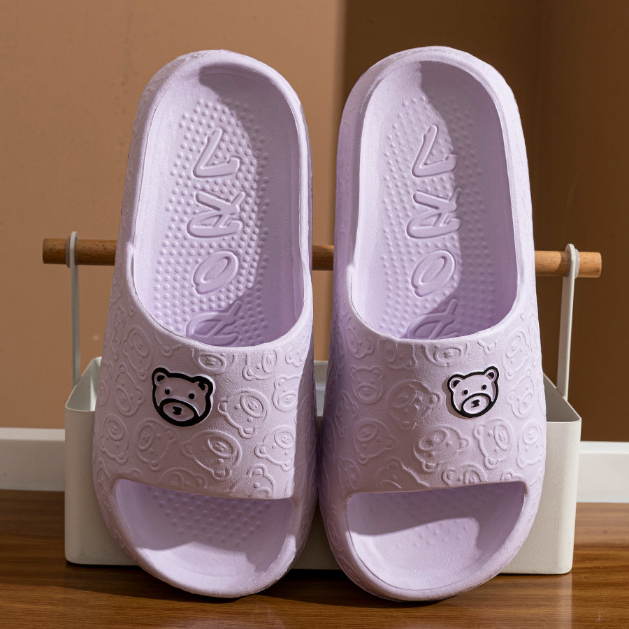 Cute Bear Womens Slippers Summer Indoor Soft Cartoon Sandals Bathroom Antislip Outdoor Couple Shoe  6