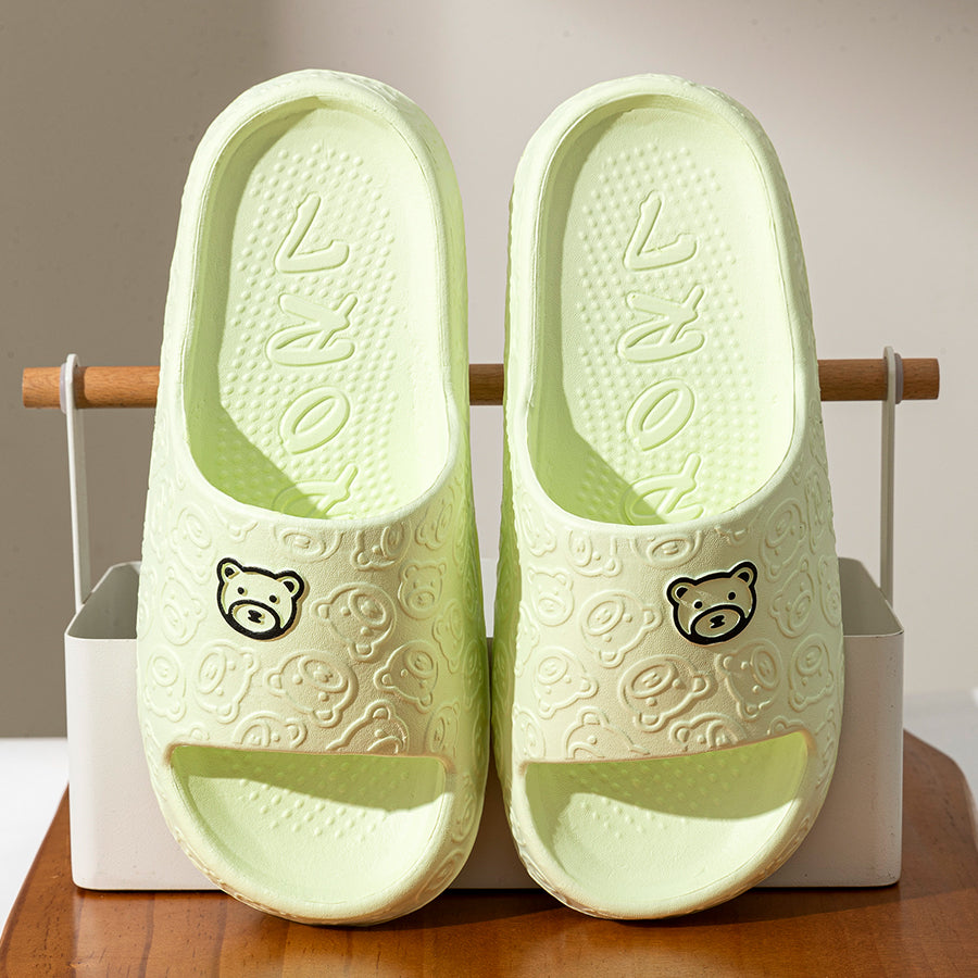 Cute Bear Womens Slippers Summer Indoor Soft Cartoon Sandals Bathroom Antislip Outdoor Couple Shoe  10
