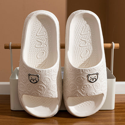 Cute Bear Womens Slippers Summer Indoor Soft Cartoon Sandals Bathroom Antislip Outdoor Couple Shoe  7