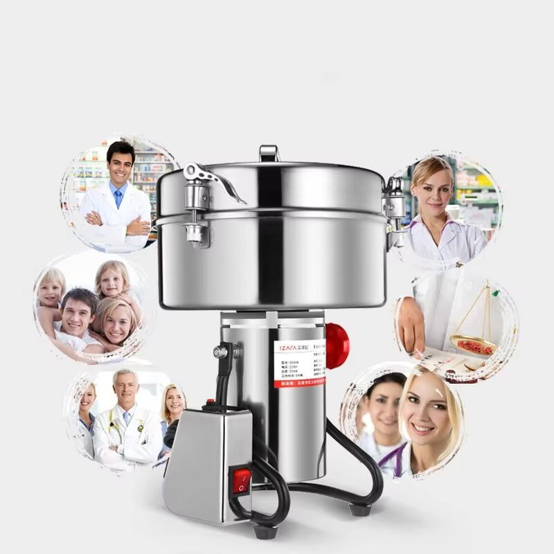 4500G Commercial Grain Grinder  4500W HighSpeed Stainless Steel Powder Mill For Spices Cereals  Her 4