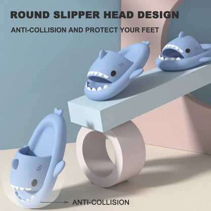 Style Shark Slippers Women Summer, EVA Flip Flops Waterproof, Non-slip Indoor Outdoor Sandals, Cute Shark Pool Slides