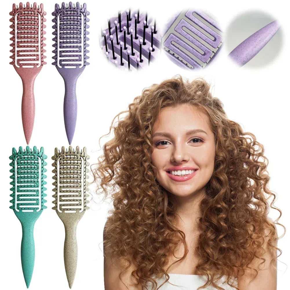 3 in 1 Curl Define Styling Brush, Hair Comb for Tangled Hair, Hollow Out Brush for Shaping Defining Curls